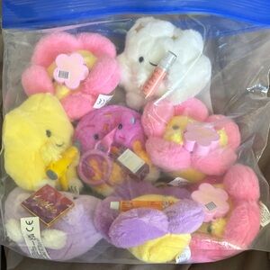 Ulta Beauty Pink Yellow Purple White Plush Flower & Animal Stuffed keychain